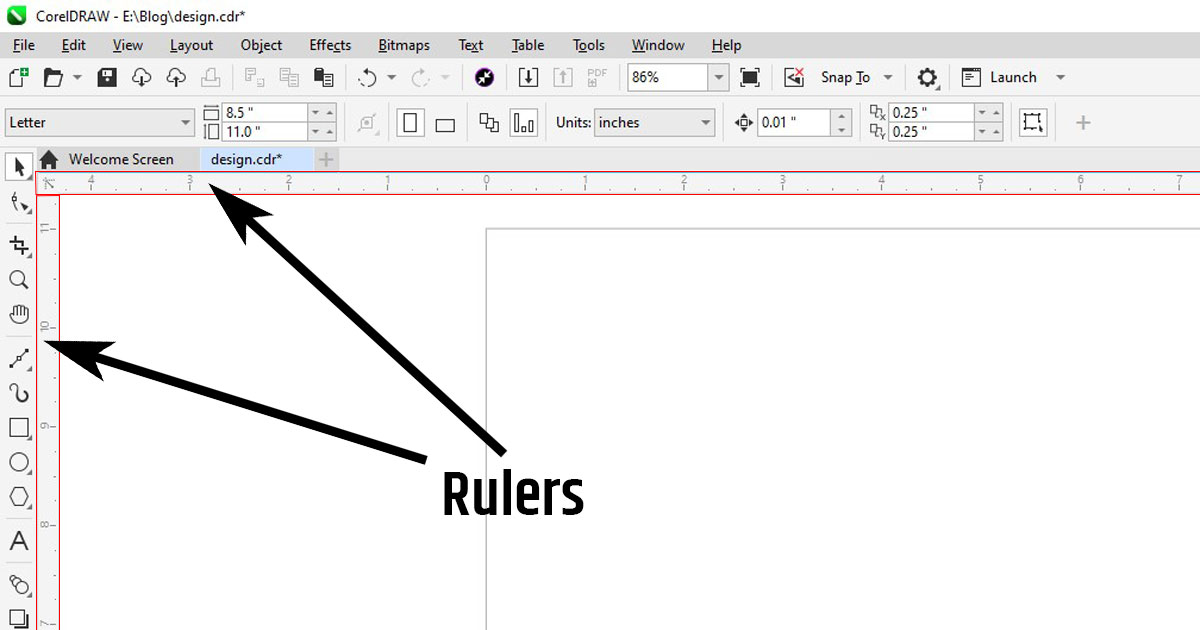 Interface of CorelDraw