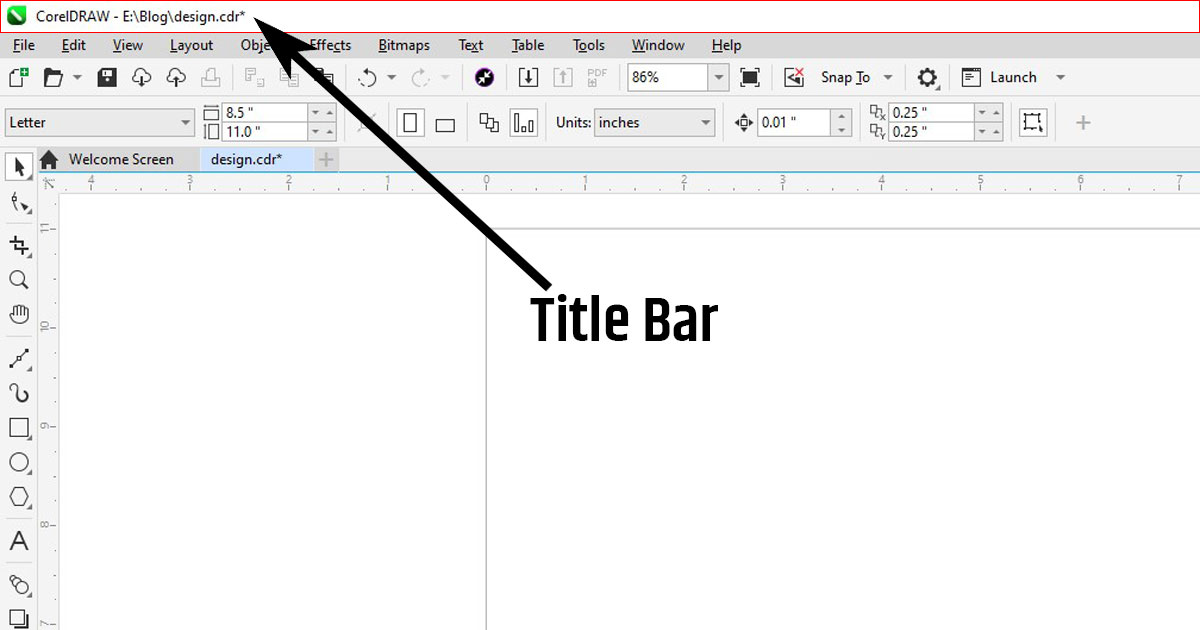 Interface of CorelDraw